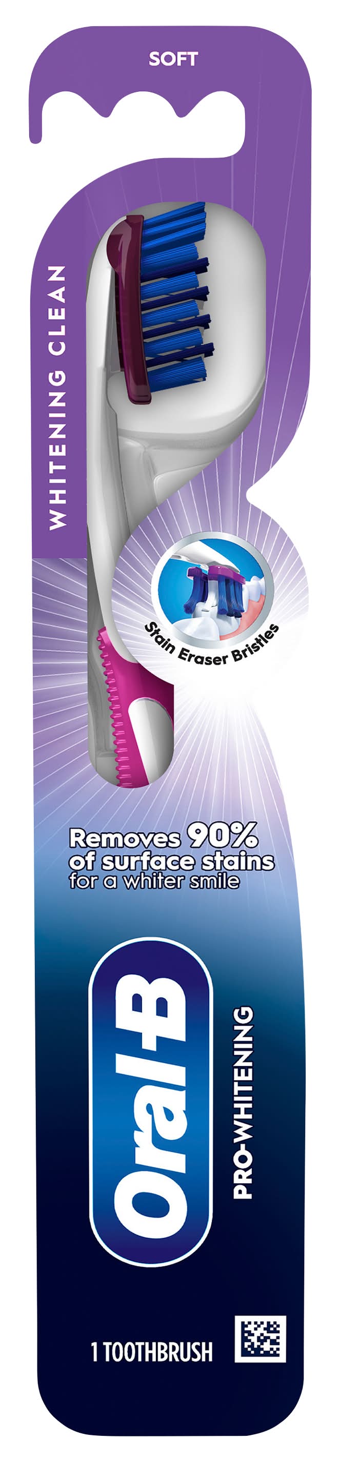 Oral-B Pro Flex Stain Eraser Soft Toothbrush, Multicolor (1.6 oz)