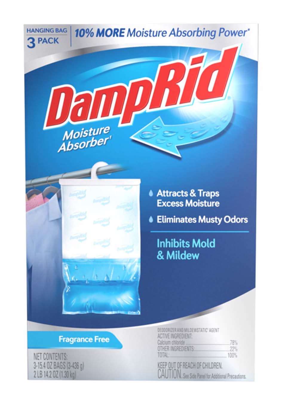 Damprid Hanging Moisture Absorber No Scent 15.4 Oz 3 Pk