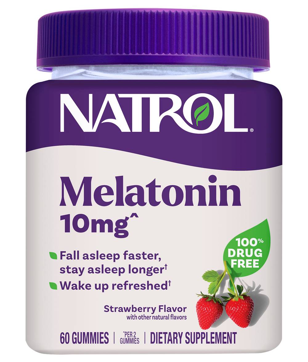 Natrol 10 Mg Melatonin Sleep Gummies, Strawberry (2.88 oz)