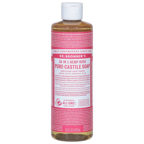 Dr. Bronner's Pure-Castile Rose Liquid Soap