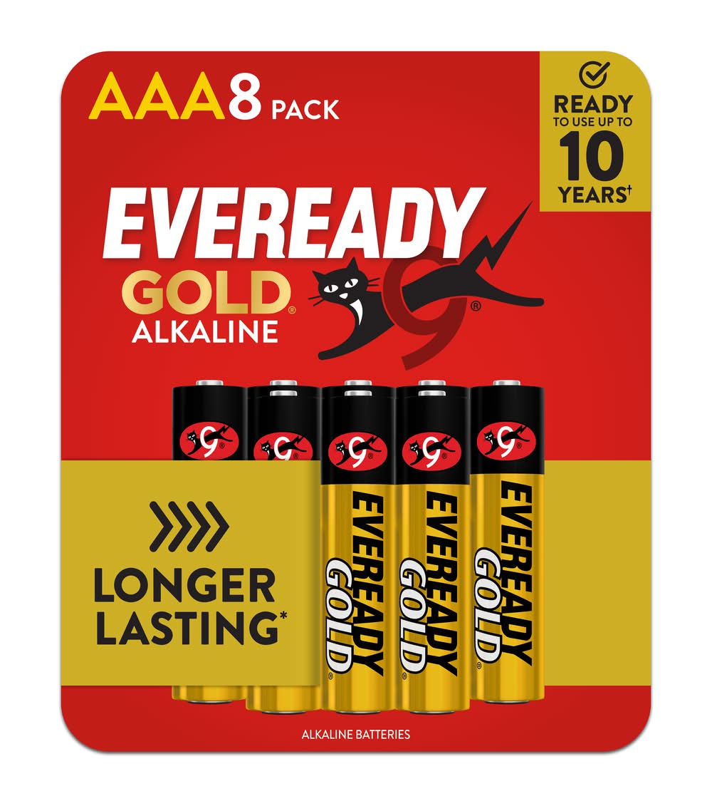 Eveready Gold Aaa8 Alkaline Batteries