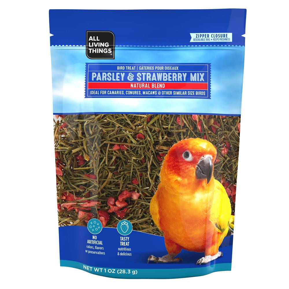 All Living Things® Parsley & Strawberry Mix Bird Treat (Color: Assorted, Size: 1 Oz)