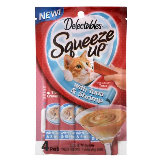 Delectables Squeeze Up With Tuna & Shrimp Treats For Cats (4 ct)