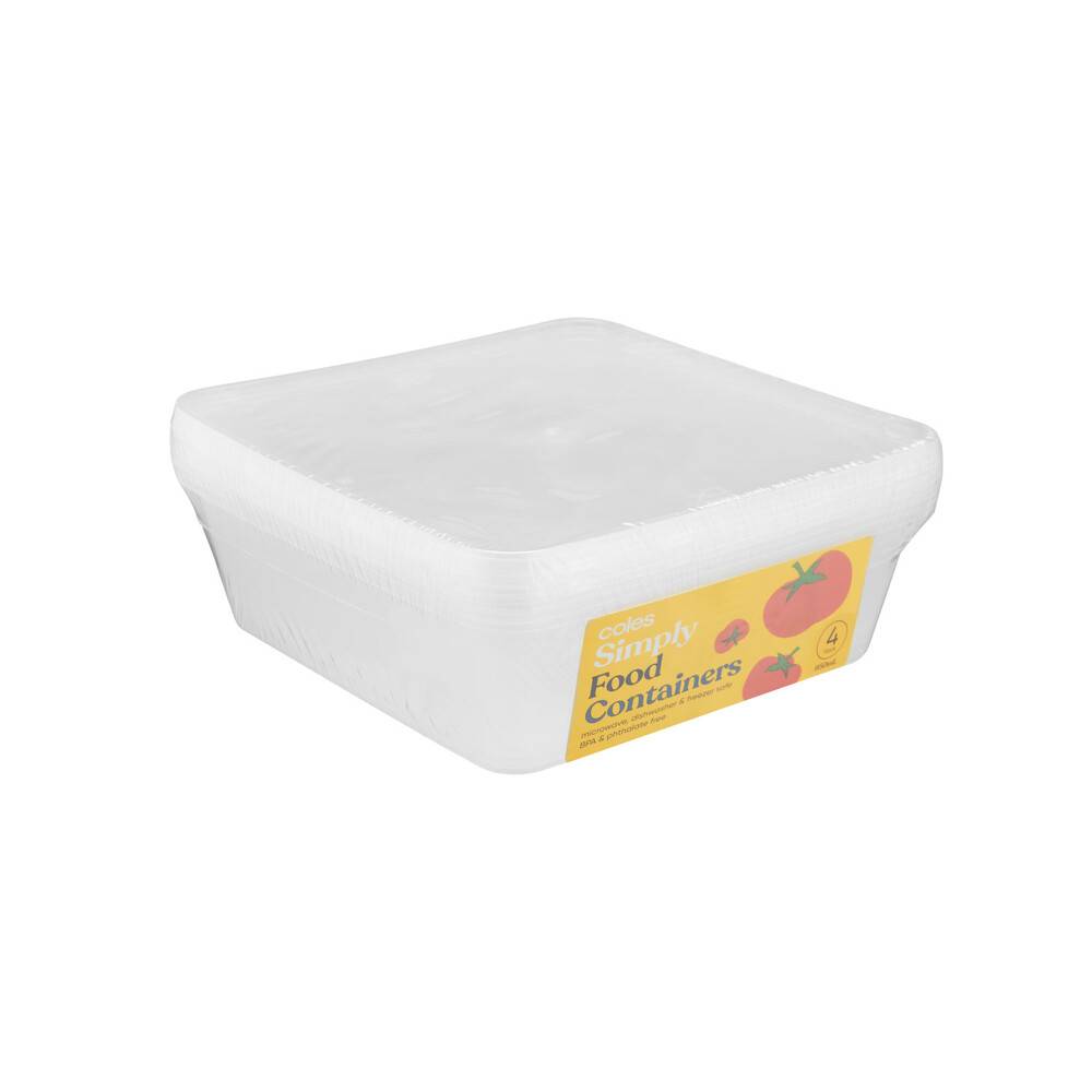Cook & Dine Food Containers 950ml (4 pack)