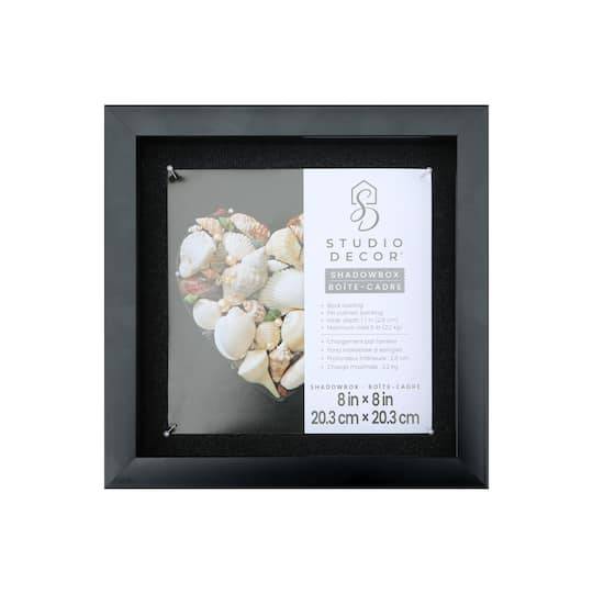 8" X 8" Flat Black Shadow Box By Studio Decor