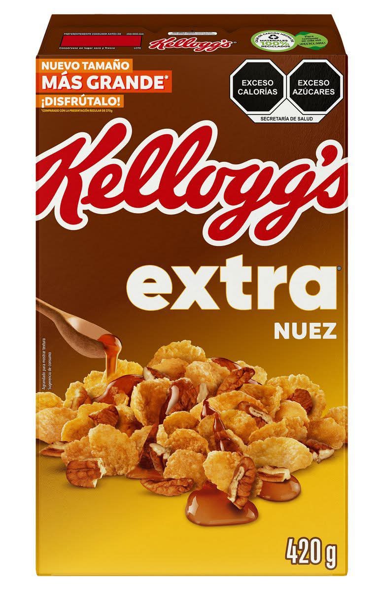 Kellogg's · Extra nuez hojuelas de maíz cereal con vitaminas y hierro, maple (420 g)