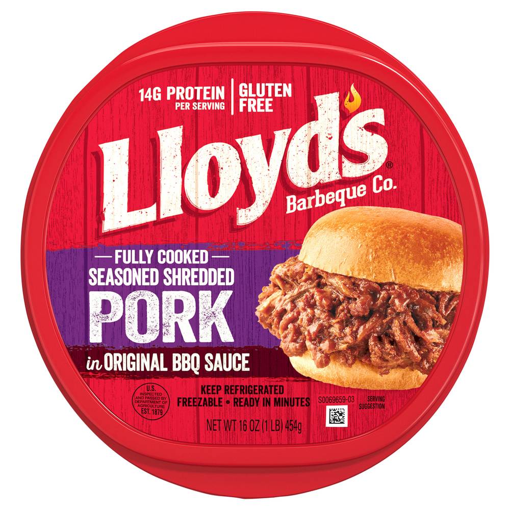 Lloyd's Seasoned Shredded Pork in Original Bbq Sauce