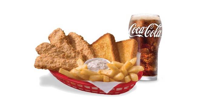 Steak Finger Basket 4pc with Beverage