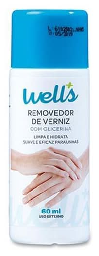 Removedor Verniz com Glicerina Well's emb. 60 ml