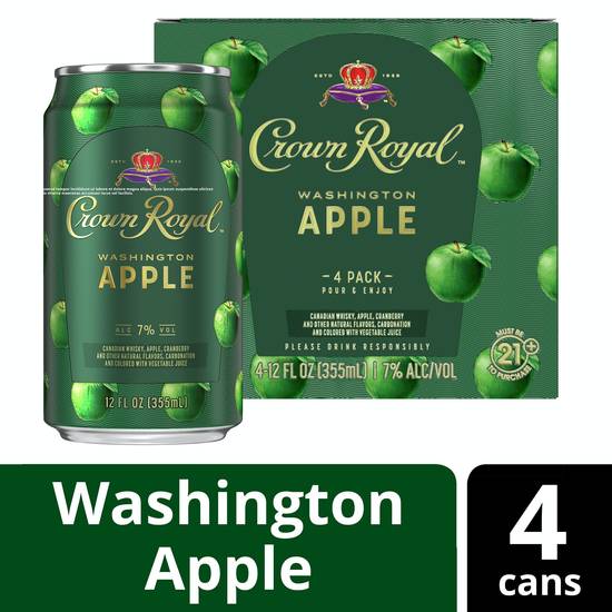 Crown Royal Washington Apple Whisky (4 ct, 12 fl oz)