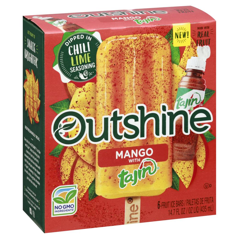 Outshine Mango Tajin Fruit Ice Bars (6 ct)