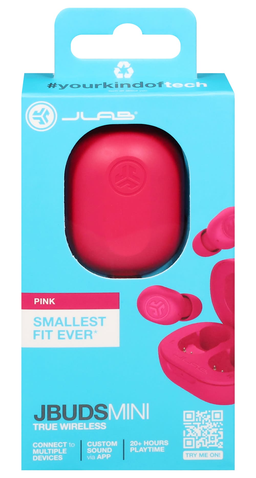 JLab Jbuds Mini True Wireless Bluetooth Earbuds, Pink