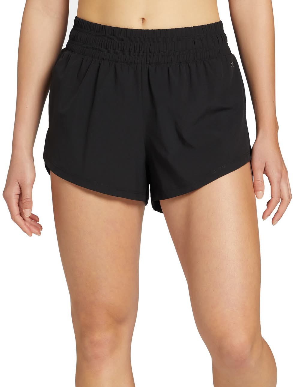 DSG Women's High Rise Stride Shorts 2.0 (Pure Black, M)
