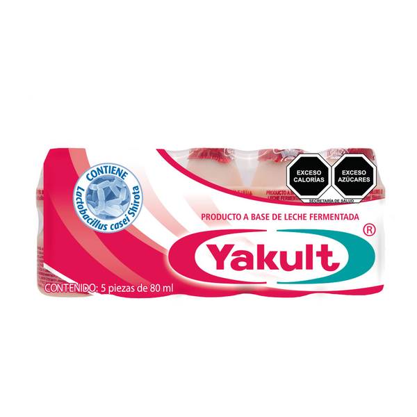 Yakult alimento lácteo fermentado (5 pack, 80 ml)