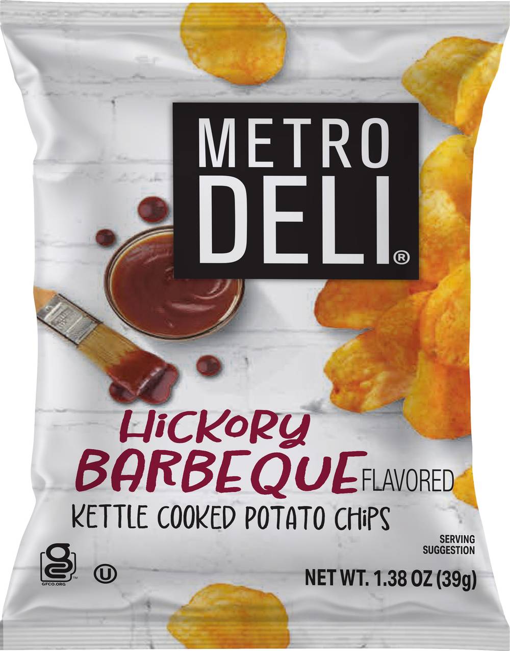 Metro Deli Hickory Bbq Kettle Cooked Potato Chips (60 x 1.38 oz)