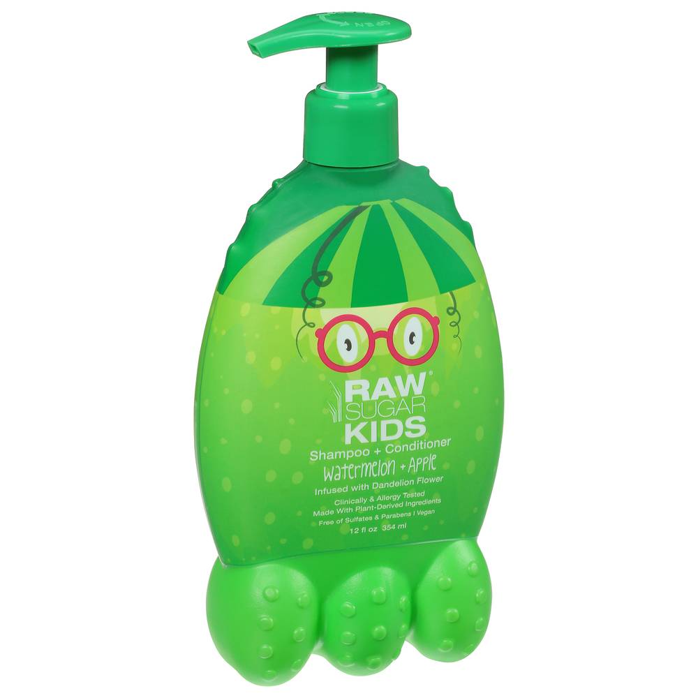 Raw Sugar Kids Watermelon + Apple Shampoo + Conditioner (12 fl oz)