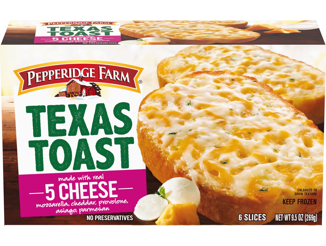 Pepperidge Farm Texas Toast 5 Cheese Breads (9.5 oz, 6 ct)