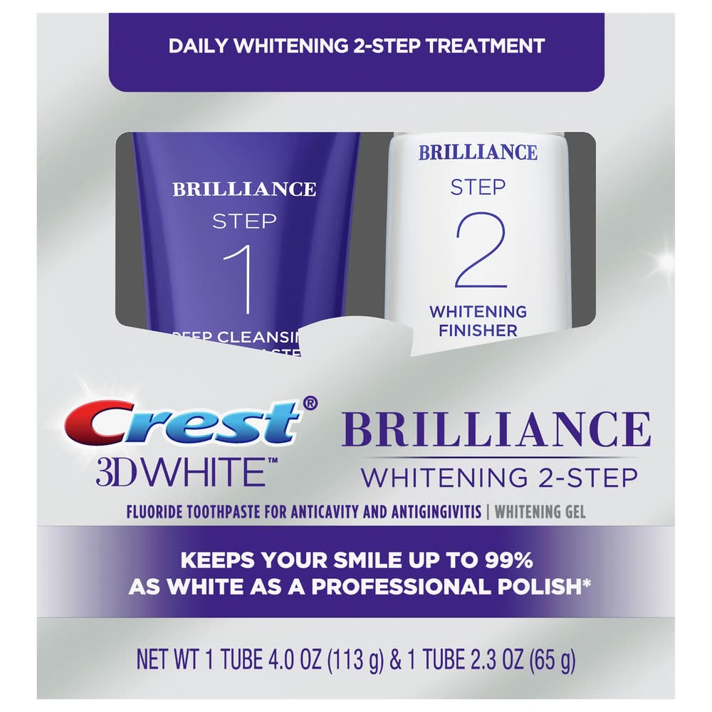 Crest 3D White Brilliance Whitening 2-step Treatment (9.6 oz)