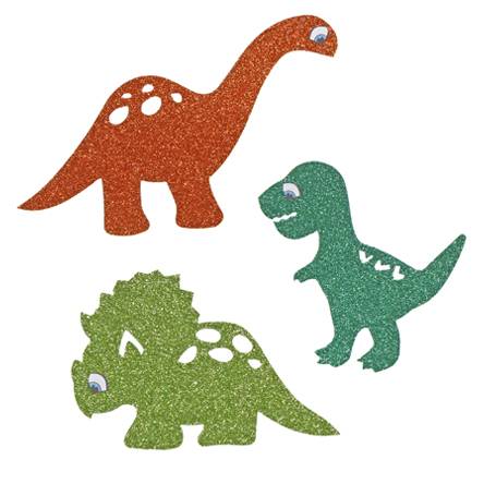 Dinosaurios fomi 13x19cm - multi-color (3pz)