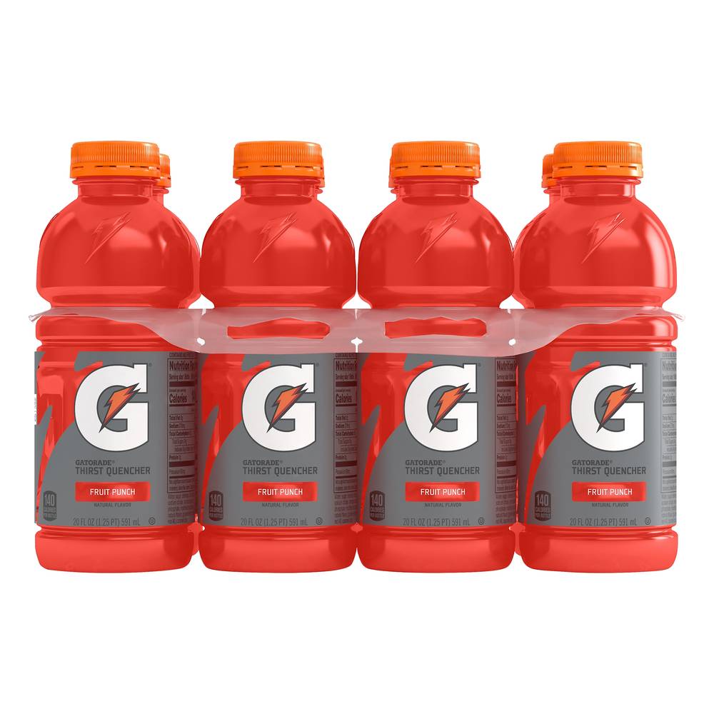 Gatorade Thirst Quencher Sports Drink, Fruit Punch (8 x 20 fl oz)