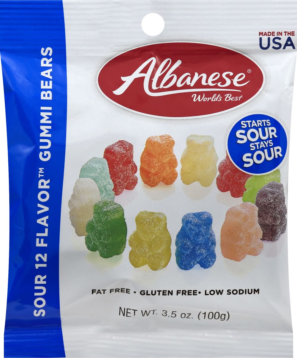 Albanese Sour Flavor Gummi Bears (3.5 oz)
