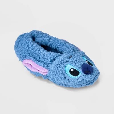 Disney Lilo & Stitch Fluffy Slipper Socks With Grippers, Women, S-M, Blue