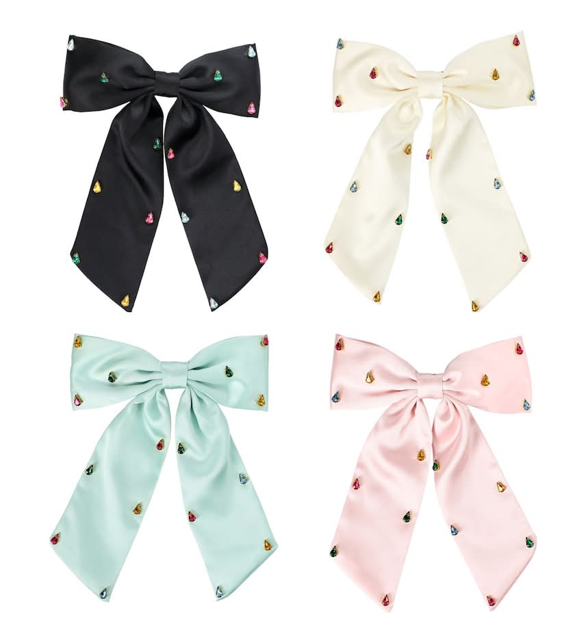 Bow Barrette With Gems, Assorted Colors, 1-ct.