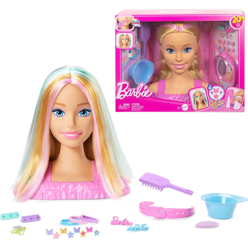 Barbie Doll Styling Head and Accessories For Kids Ages 3+ Years, Multi