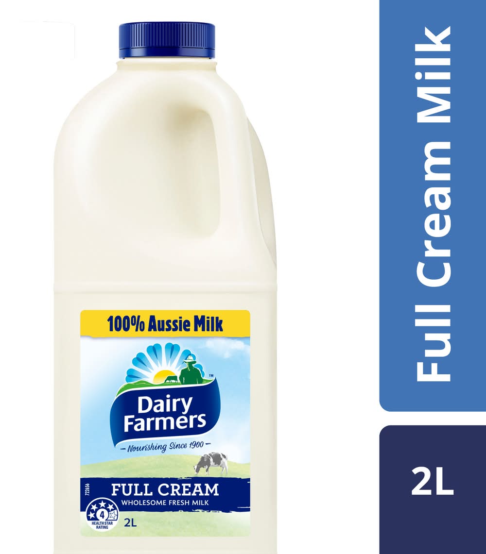 Dairy Farmers Full Cream Wholesome Fresh Milk (2L)