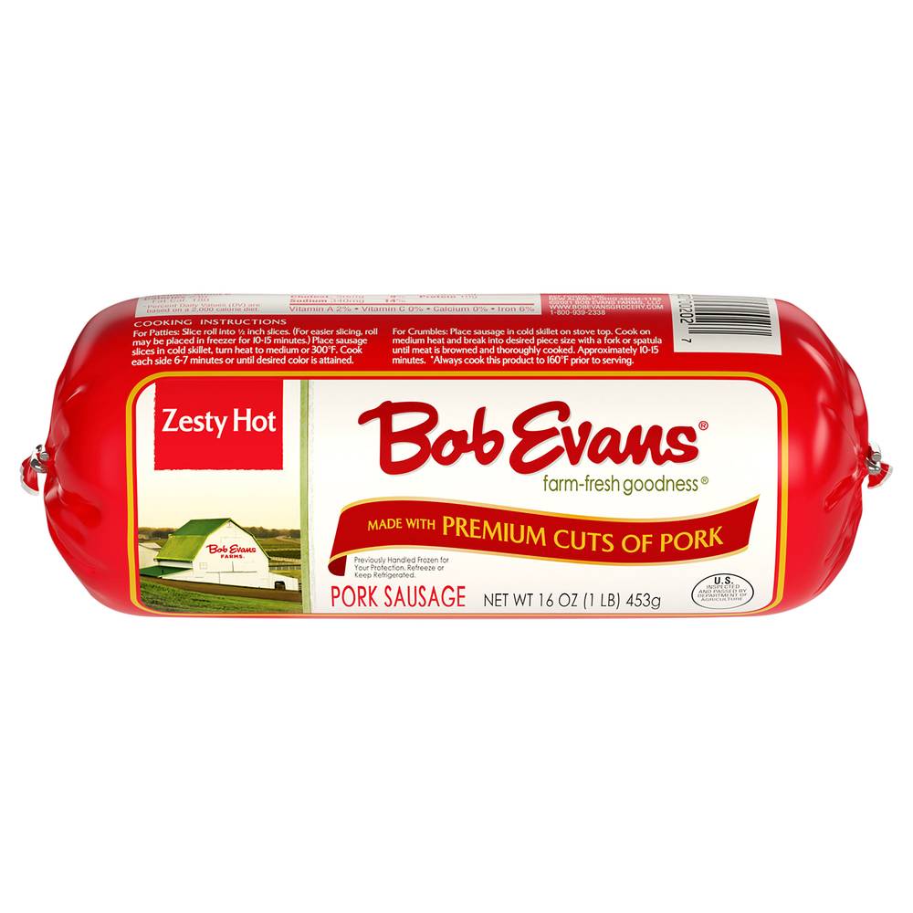 Bob Evans Premium Cuts Of Pork Sausage Zesty Hot (16 oz)