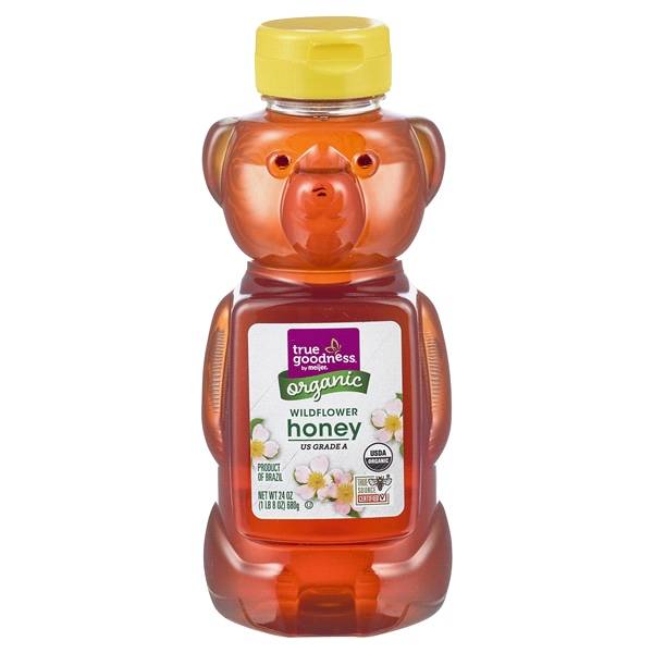 True Goodness Organic Wildflower Honey Bear, 24 oz