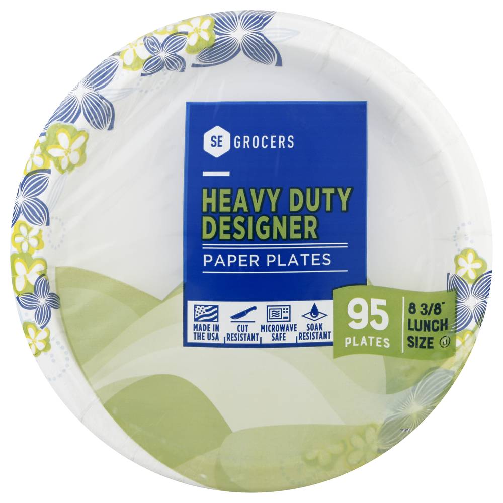 Se Grocers 8" Heavy Duty Designer Paper Plates