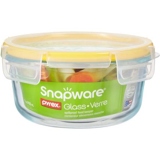 Snapware Total Solution 4-Cup Round Pyrex Glass Storage Container