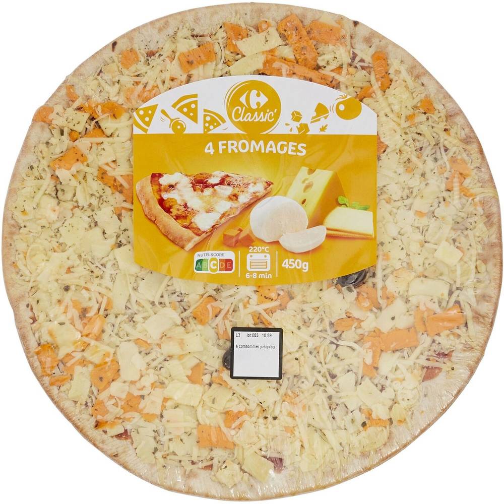 Pizza 4 fromages CARREFOUR CLASSIC' - la pizza de 450g