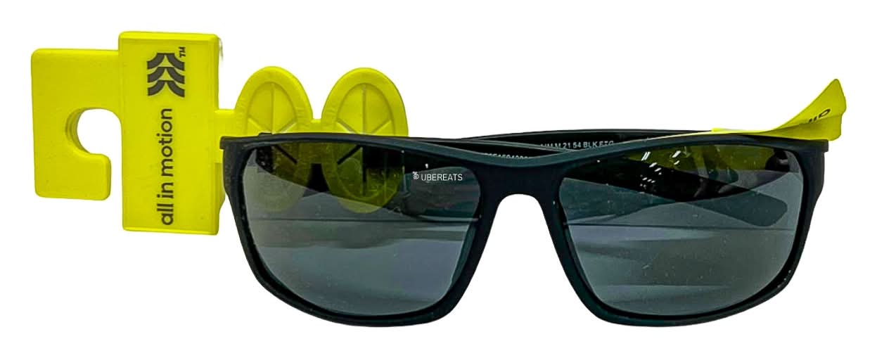 All In Motion Men's Rectangle Sunglasses With Mirrored Polarized Lenses