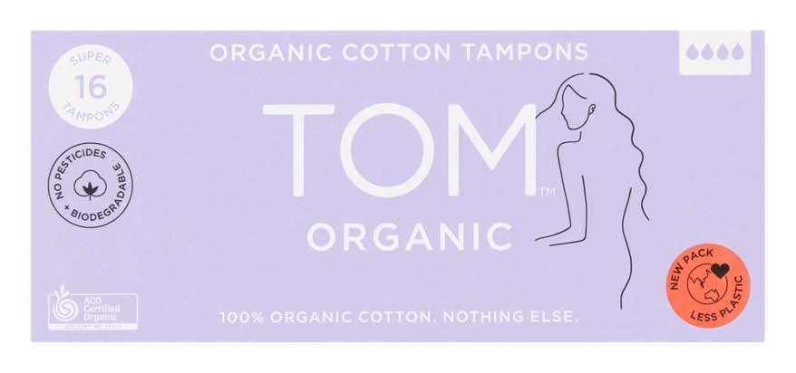Tom Organic Super Tampons (16 pack)