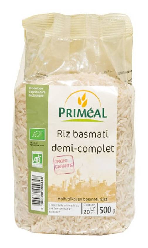 Priméal - Riz basmati demi complet (500g)