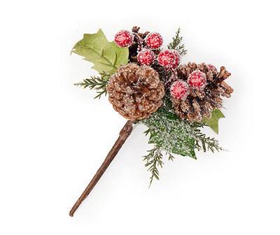 Flocked Pinecone & Berry Pick