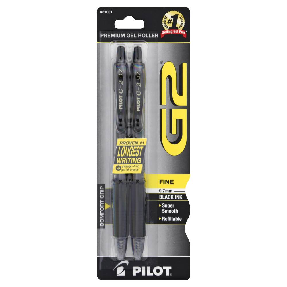 Pilot G2 Fine Ink Pens, Black (2 ct)