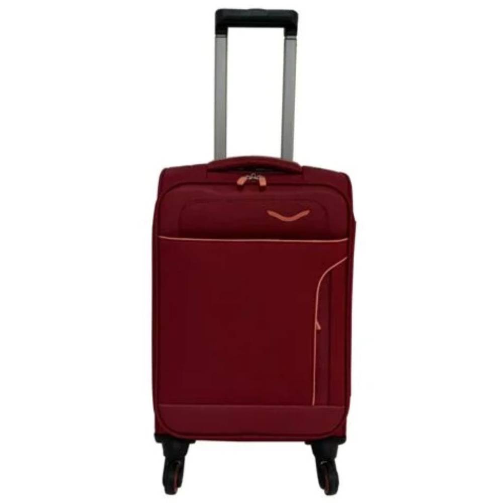 Carrefour mala de viagem soft vermelha bordo com rodinhas (1 un)