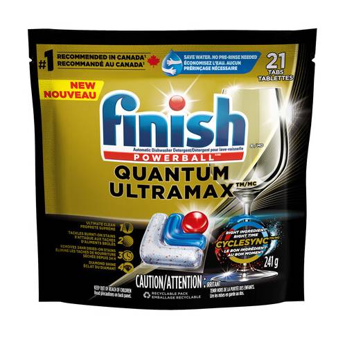 Finish Quantum Ultramax Dishwasher Detergent Pods (241 g, 21 ct)