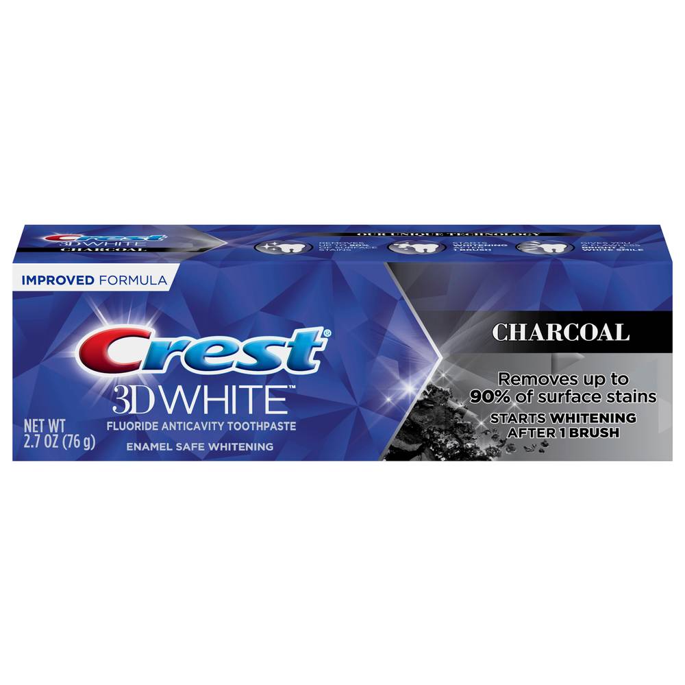 CREST 3D White Charcoal Teeth Whitening Toothpaste (2.7 oz)