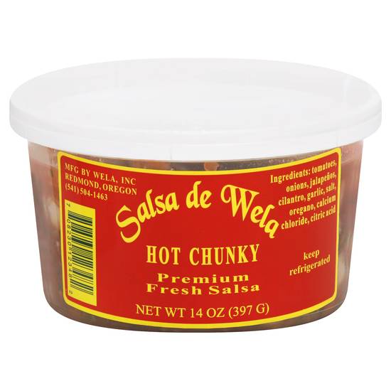 Salsa De Wela Hot Chunky Fresh Salsa