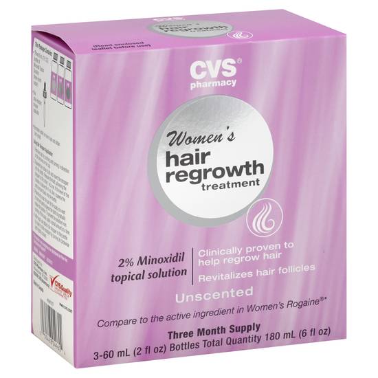 Cvs Pharmacy Women's Unscented Hair Regrowth Treatment (3 ct)