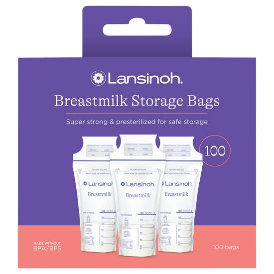 Lansinoh Breast Milk Storage Bags (100 ct)