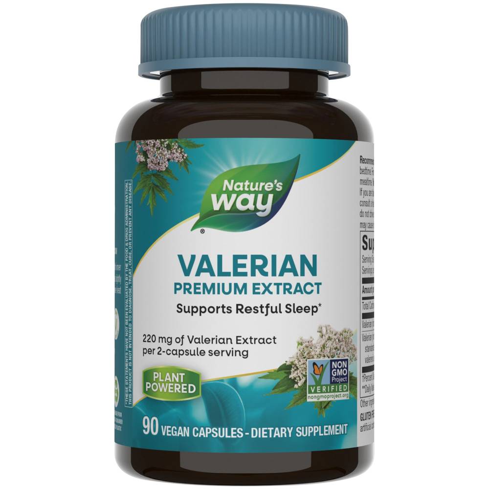 Nature's Way Valerian Restful Sleep Vegan Capsules