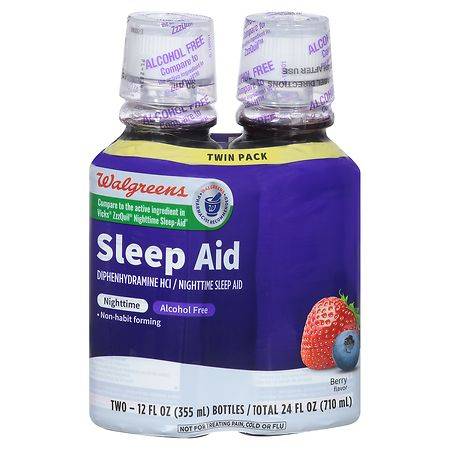 Walgreens Wal-Sleep Z Berry Flavor Sleep Aid Liquid