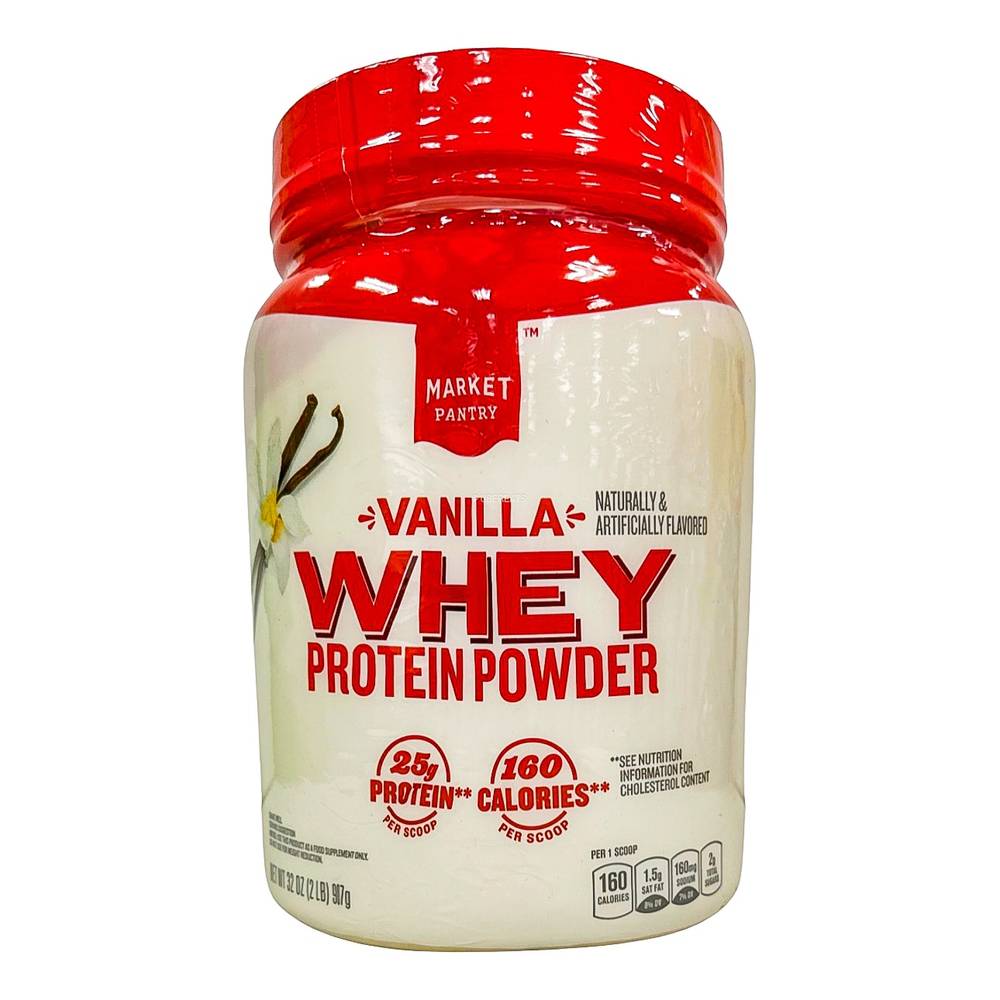 Market Pantry Whey Protein Powder (32 oz) (venilla flavor)