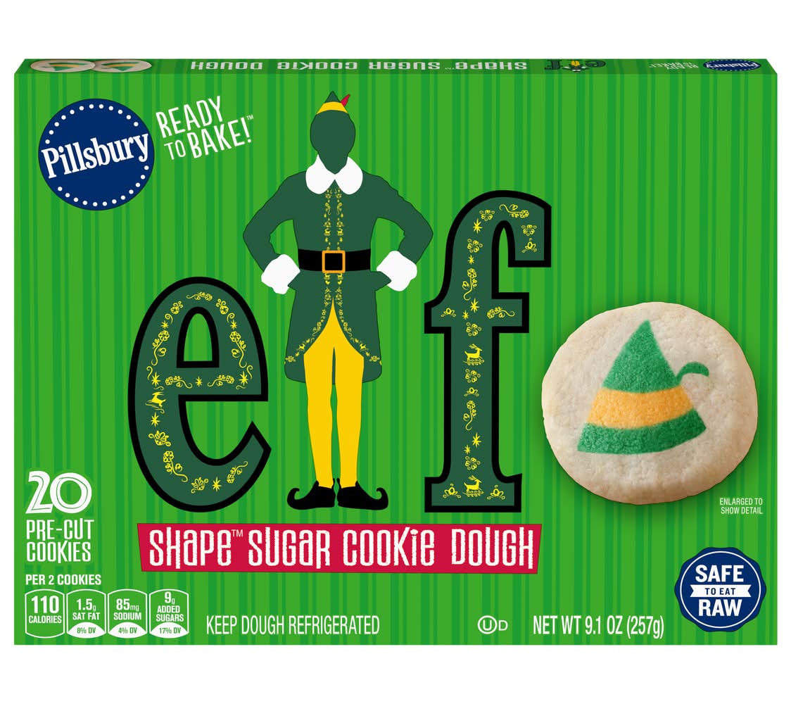 Pillsbury Elf Shape Sugar Cookie Dough (9.1 oz, 20 ct)
