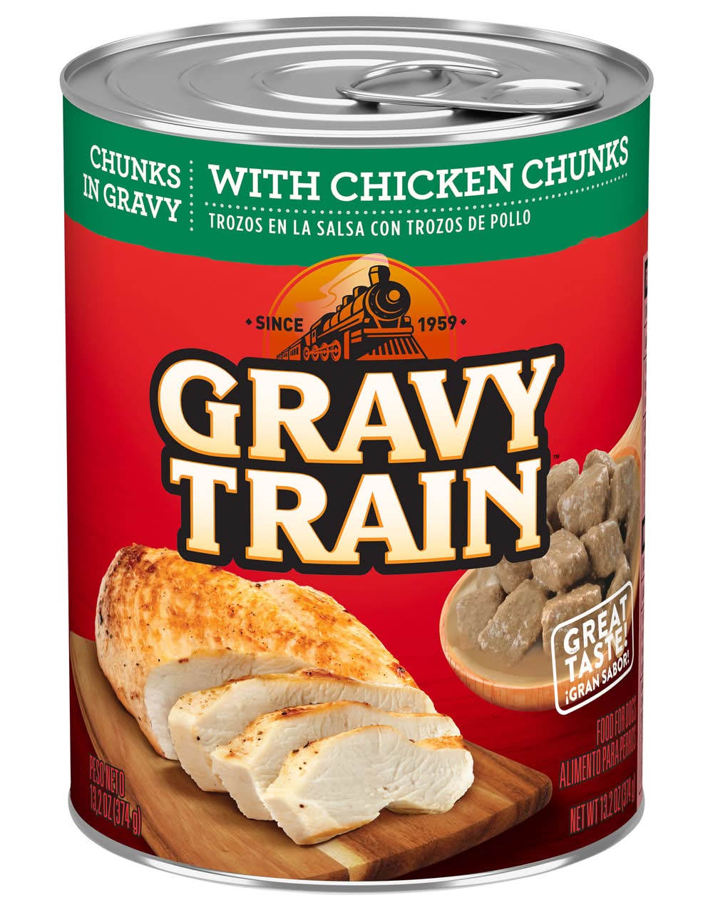 Gravy Train Chunks in Gravy Wet Dog Food, Chicken (13.2 oz)